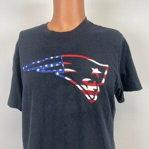 47 Brand New England Patriots USA Elvis Logo T Shirt NFL Football Blue Size L